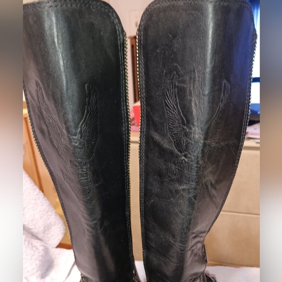 Harley Davidson women's high boots  #82015 used Sz. 7.5m - Picture 7 of 11
